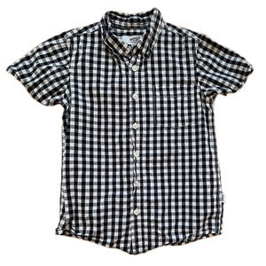 WeSC Boys Black Check Button Down Short Sleeve size: 5T